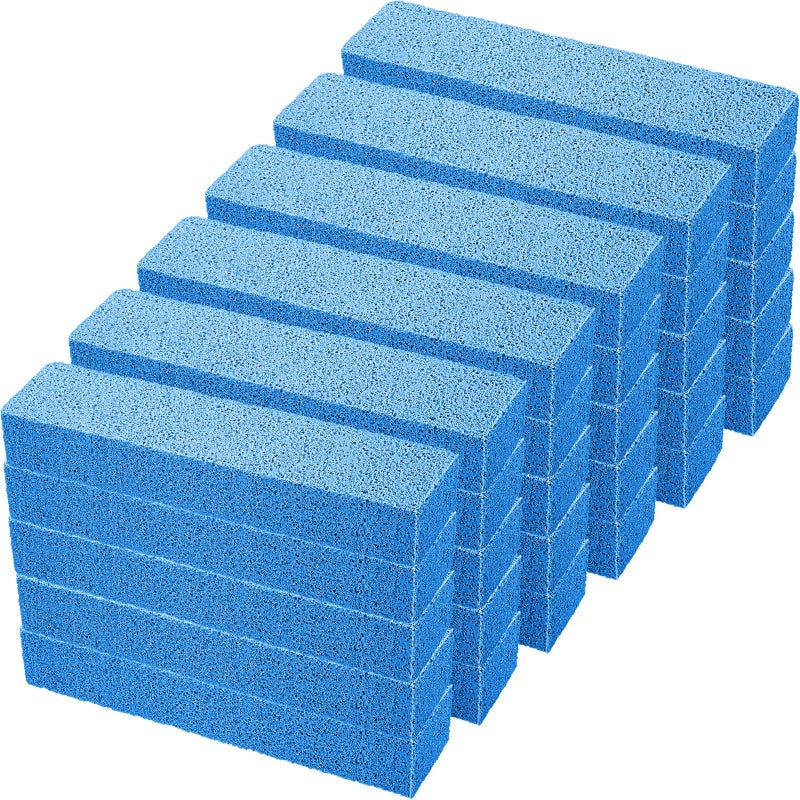 Norme 30 Pieces Pumice Stones for Cleaning Pumice Scouring Pad Pumice Stick Cleaner for Removing Toilet Bowl Ring Bath Household Kitchen Pool 59x14x09 InchBlue